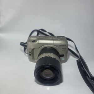 Minolta Film Camera with Zoom Lens – Untested – Sold As-Is for Parts or Repair